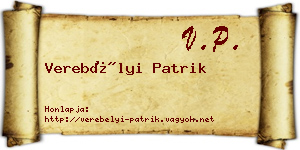 Verebélyi Patrik névjegykártya
