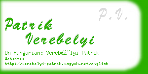 patrik verebelyi business card